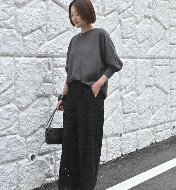qualite「【夏まで快適に着られる】camifine ニットプルオーバー」|Tシャツ・カットソー|