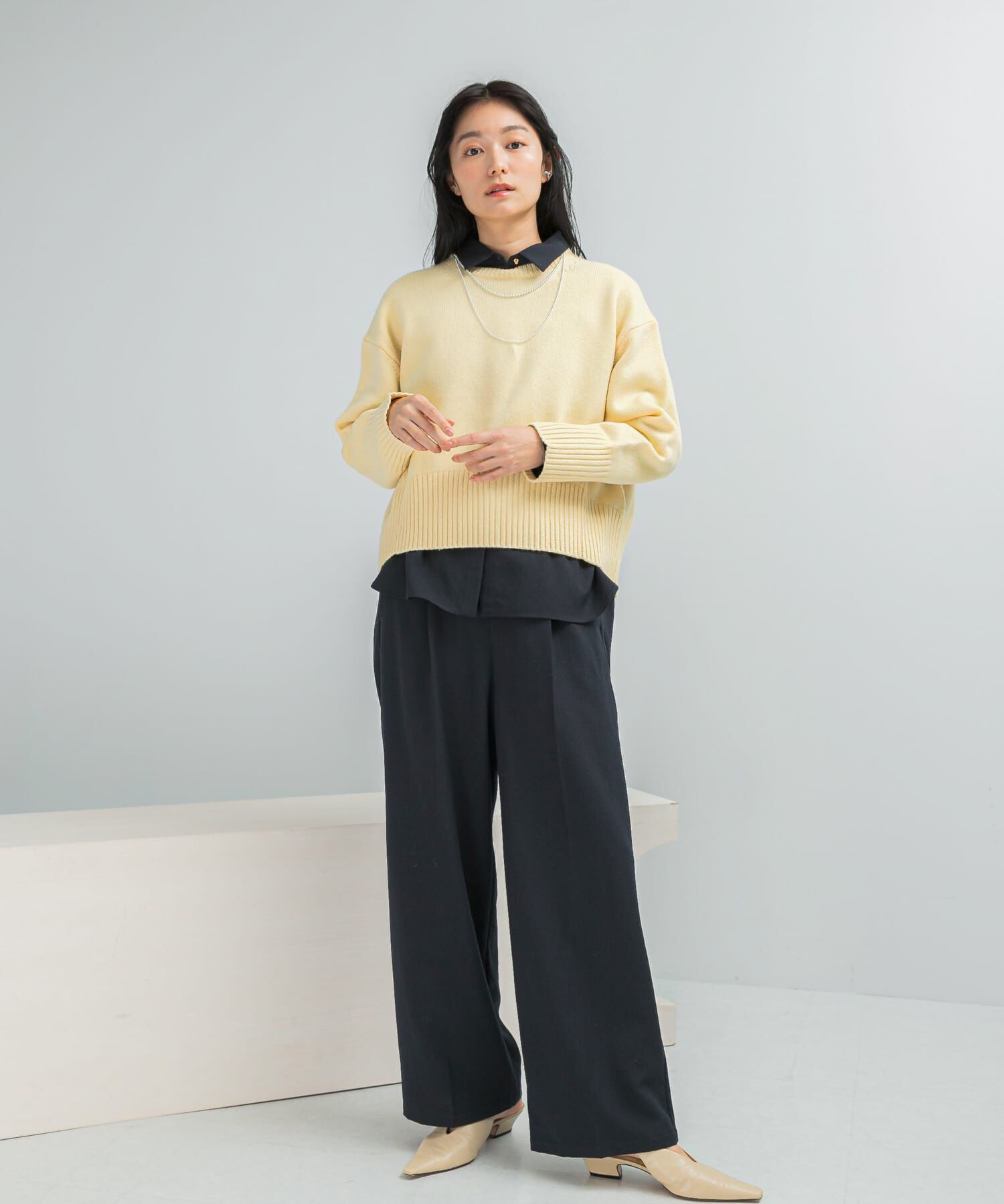 URBAN RESEARCH ROSSO「『WEB/一部店舗限定』エクストラファインシームデザインニット」|ニット・セーター|