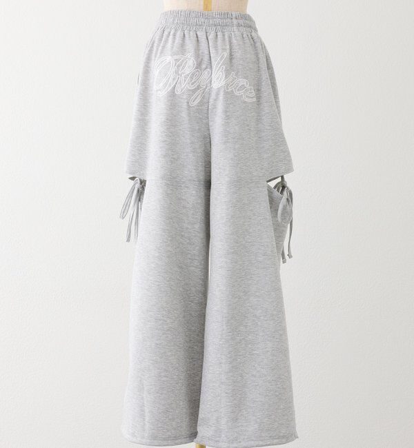  「【セットアップ可能】バックロゴ刺繍サイドカットラメスウェットパンツ」|その他|