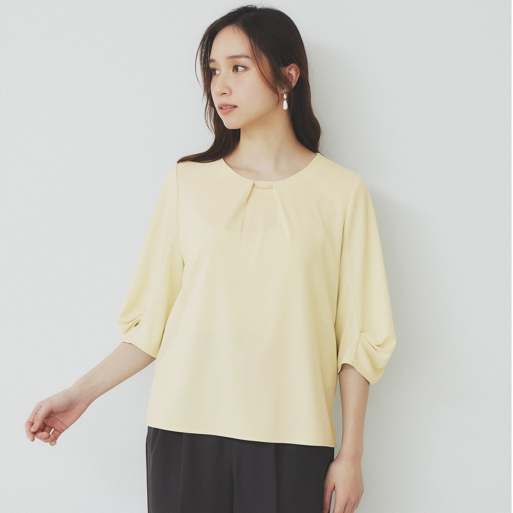 index「《5color》タックスリーブプルオーバー【UV／吸水速乾／接触冷感／洗濯機洗い可】」|Tシャツ・カットソー|