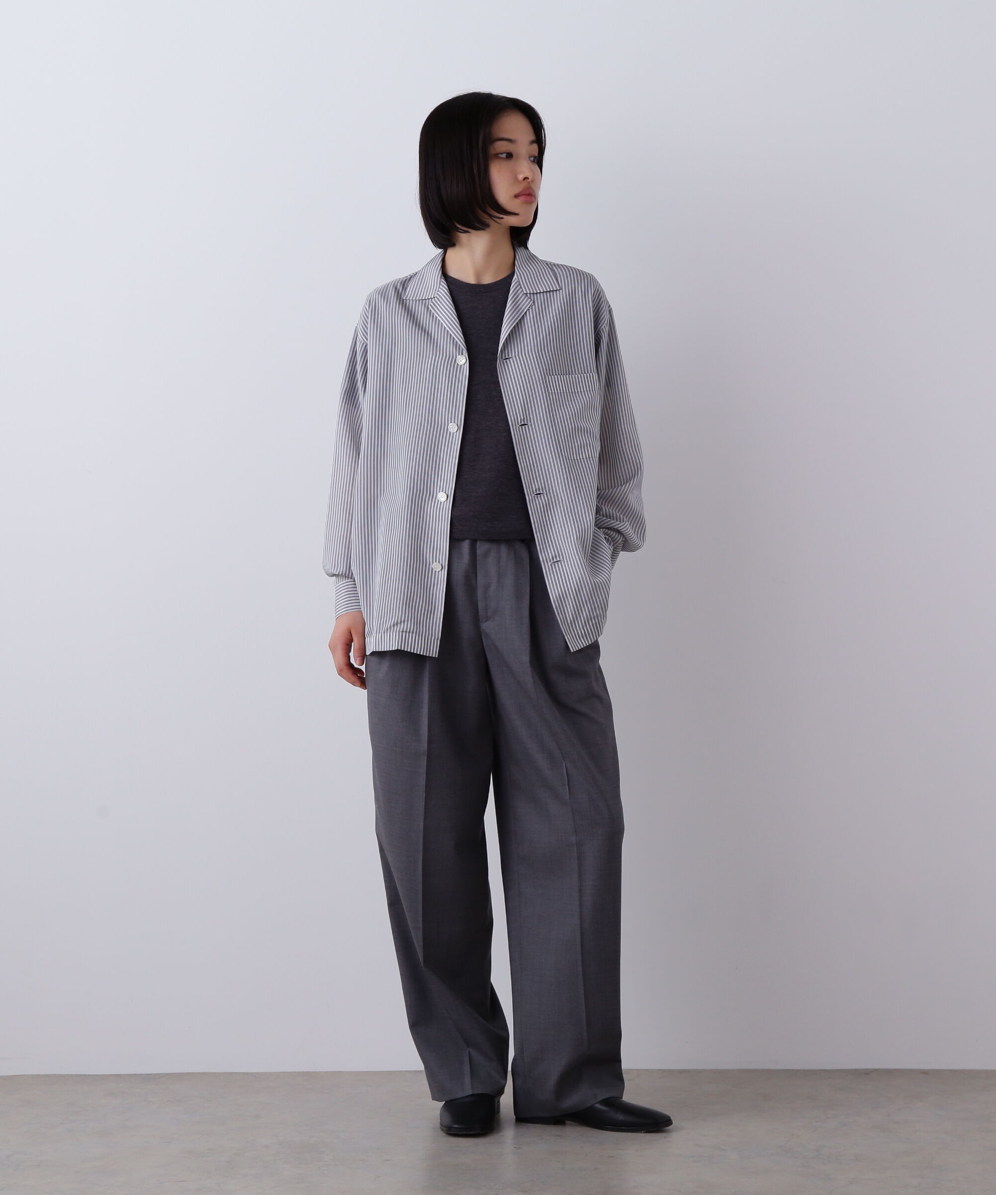 YLEVE 「YLEVE / ACETATE CUPRA STRIPE PAJAMA SHIRT」|シャツ・ブラウス|