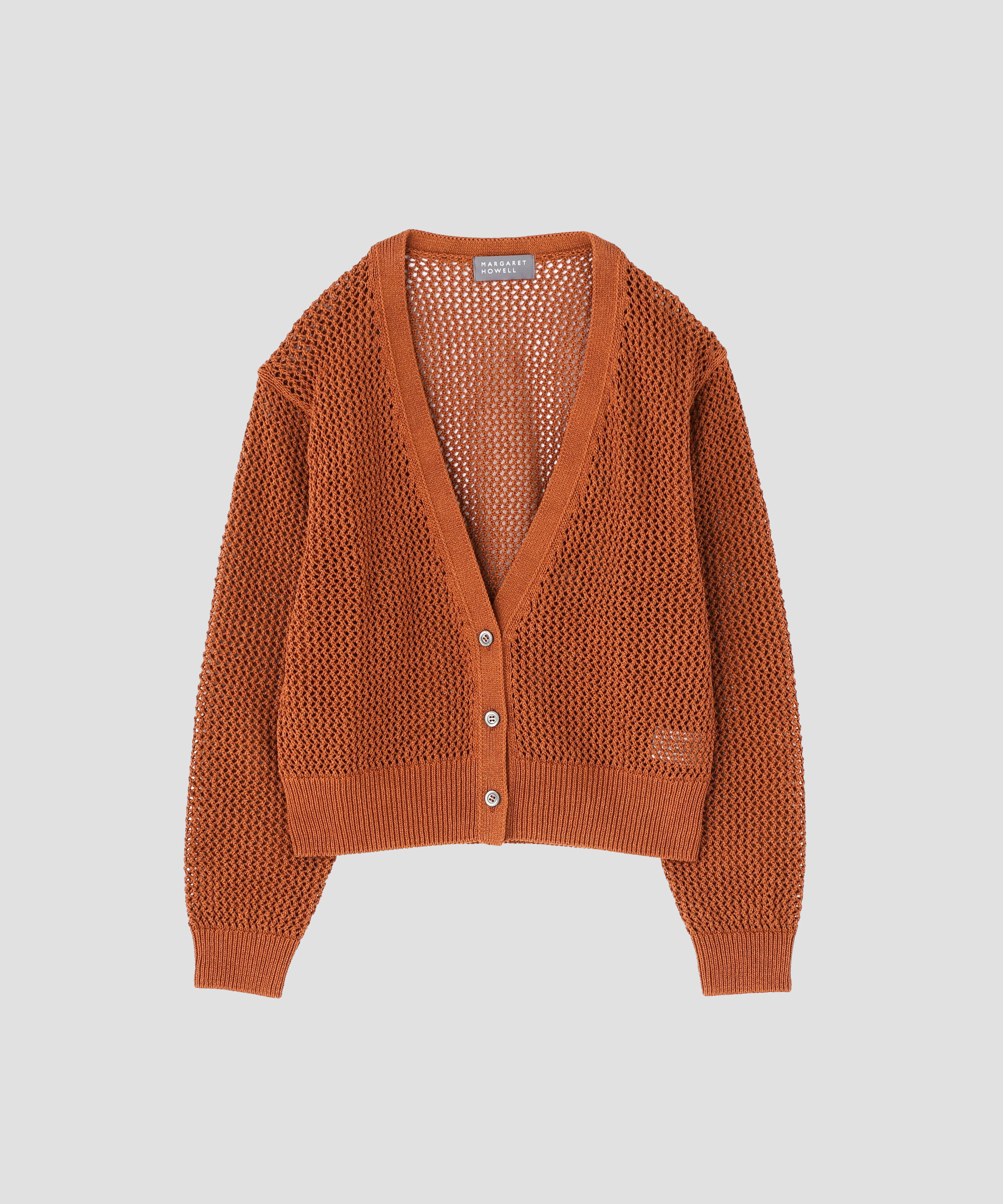  「PAPER COTTON MESH KNITWEAR」|カーディガン|