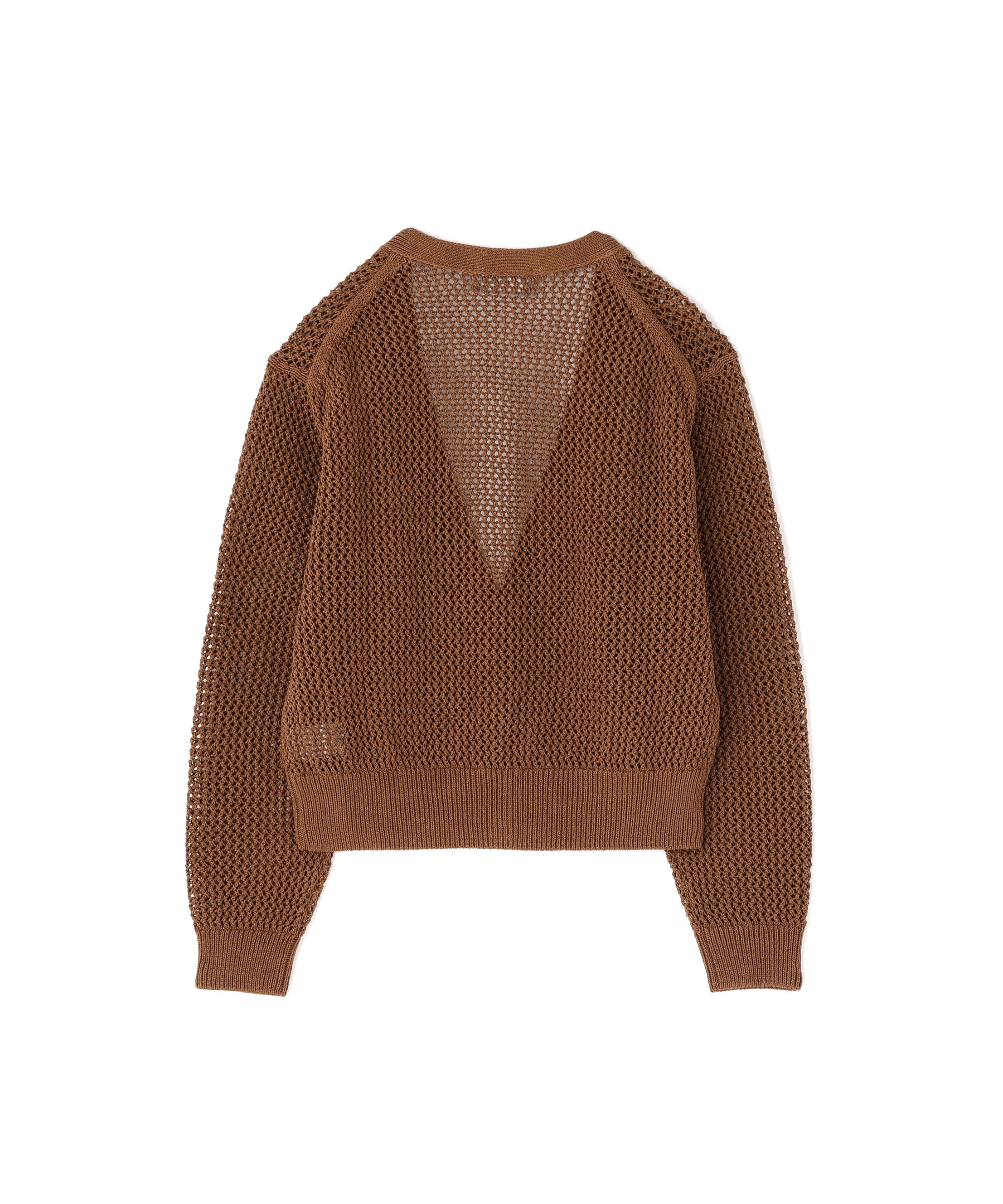  「PAPER COTTON MESH KNITWEAR」|カーディガン|