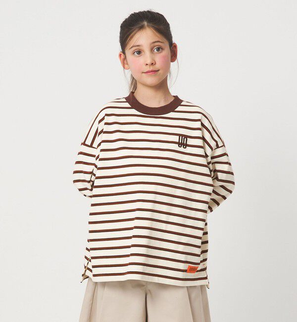 UNITED ARROWS green label relaxing「【別注】＜UNIVERSAL OVERALL＞ボーダー ロングスリーブ / キッズ  140cm-160cm」|Tシャツ・カットソー|
