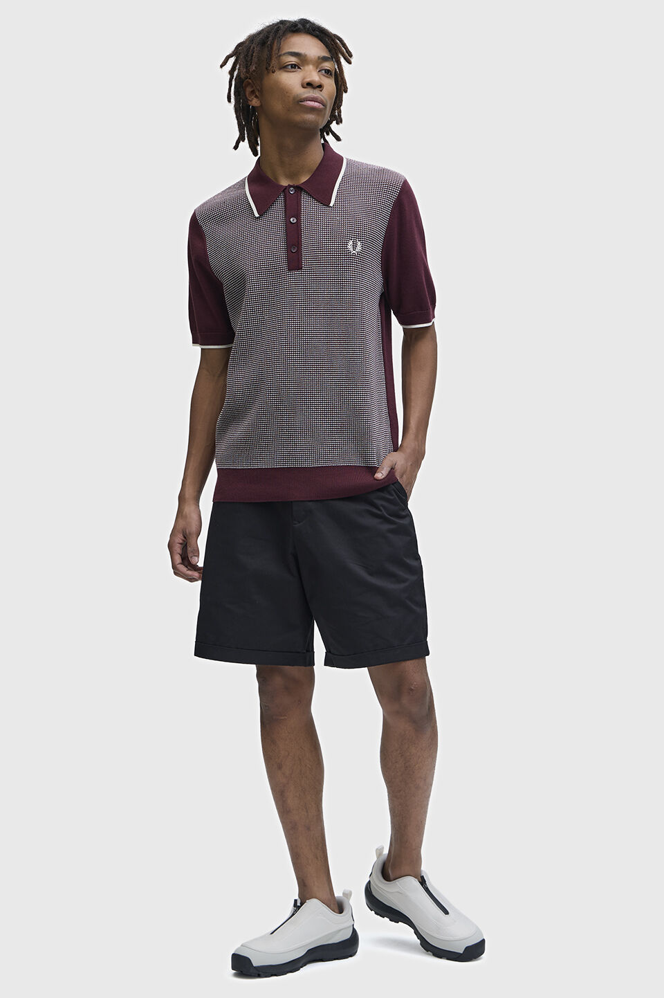 FRED PERRY 「Tonic Waffle Knitted Shirt トニックワッフルニットポロシャツ」|ポロシャツ|