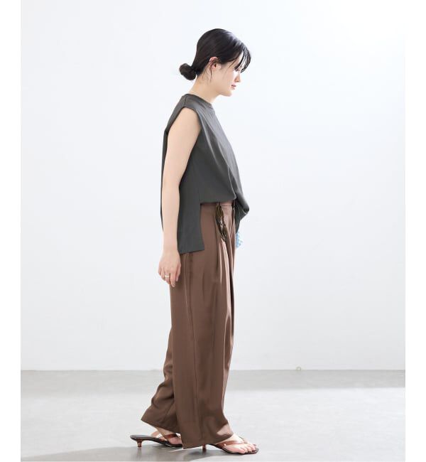 IENA「《予約》マーセライズ ノースリTシャツ」|Tシャツ・カットソー|