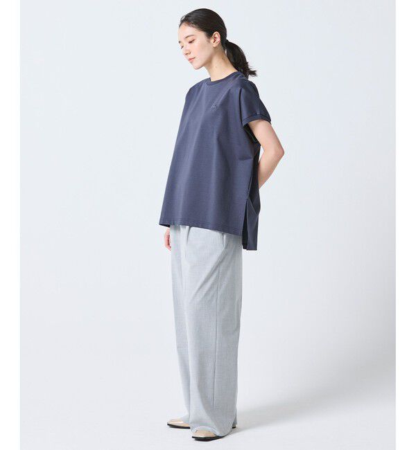 LACOSTE「レイヤードウエストタックワイドスラックスパンツ」|チノ|