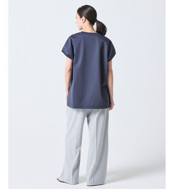 LACOSTE「レイヤードウエストタックワイドスラックスパンツ」|チノ|