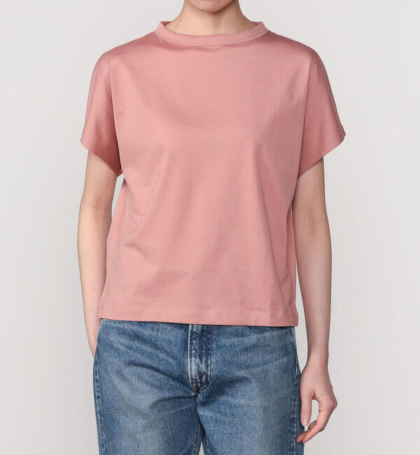 handvaerk「handvaerk | 60/2 キャップスリーブTシャツ SOLID WOMEN」|Tシャツ・カットソー|PINK系1