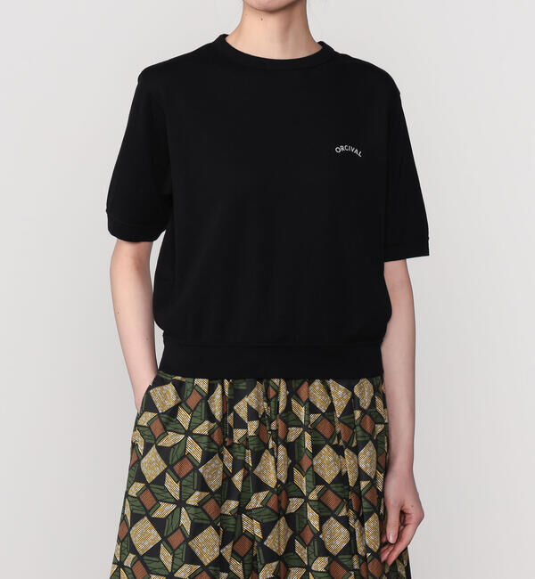 ORCIVAL「ORCIVAL | シースルー クルーネックショートスリーブプルオーバー WOMEN」|Tシャツ・カットソー|BLACK