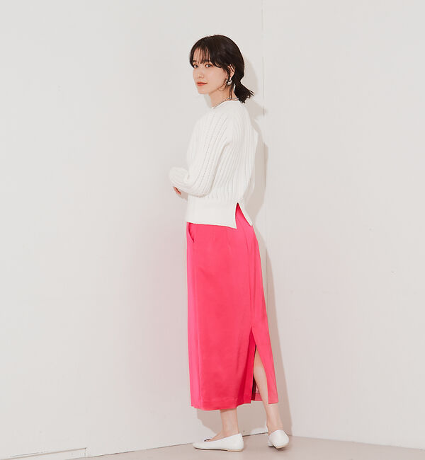 Rouge vif「ウールサテンスカート」|スカート|