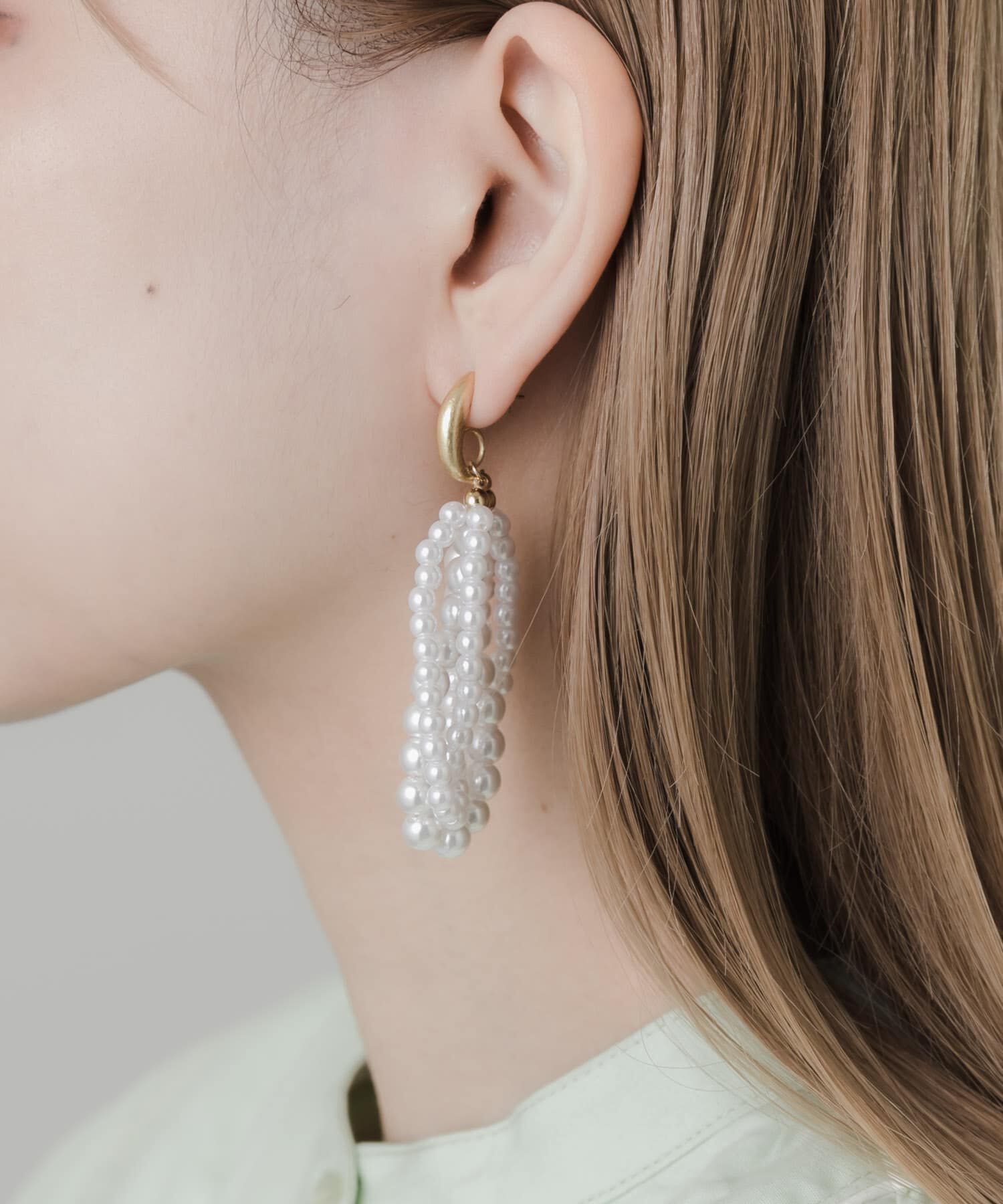 SMELLY「ツブツブパールフープピアス」|ピアス|
