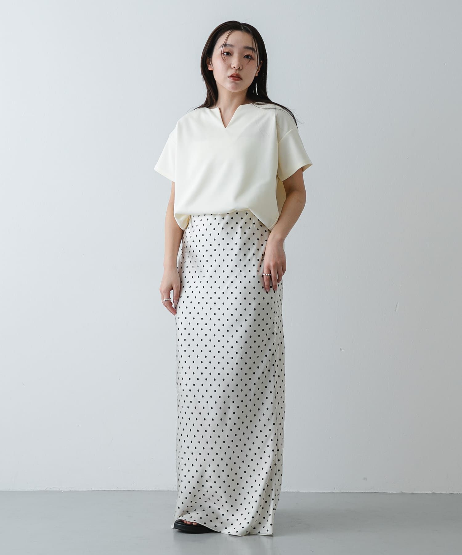SENSE OF PLACE by URBAN RESEARCH「キーネックミラノリブTシャツ」|Tシャツ・カットソー|