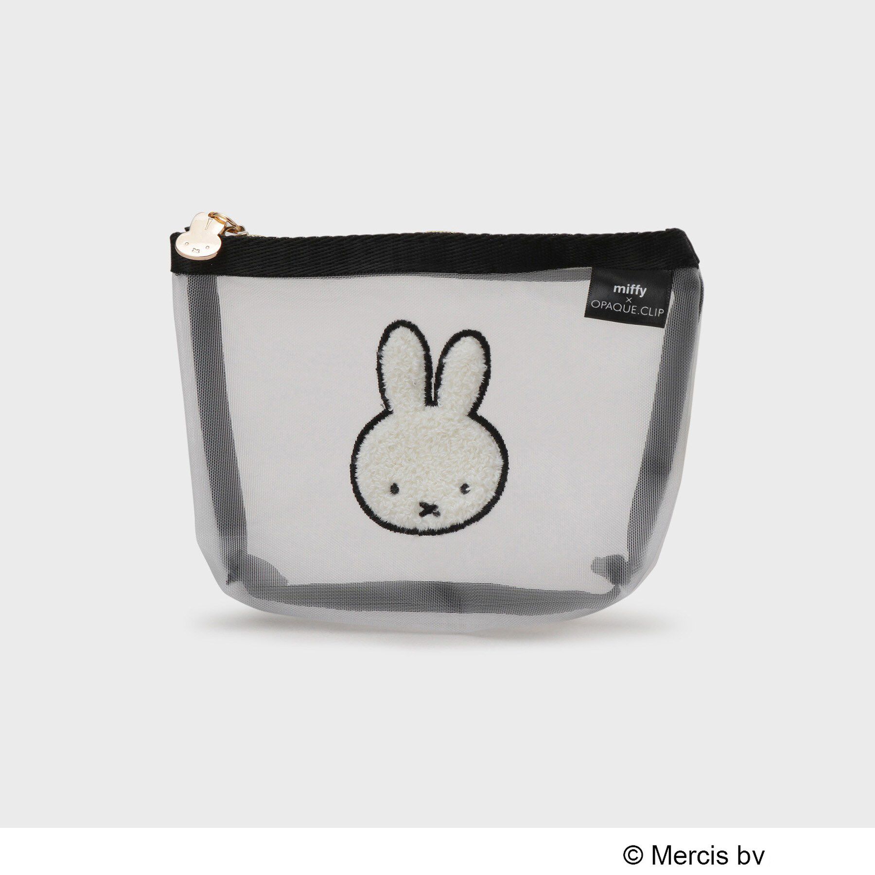 OPAQUE.CLIP「◆【miffy】さがら刺繍チュールメッシュポーチ」|ポーチ|オフホワイト(003
