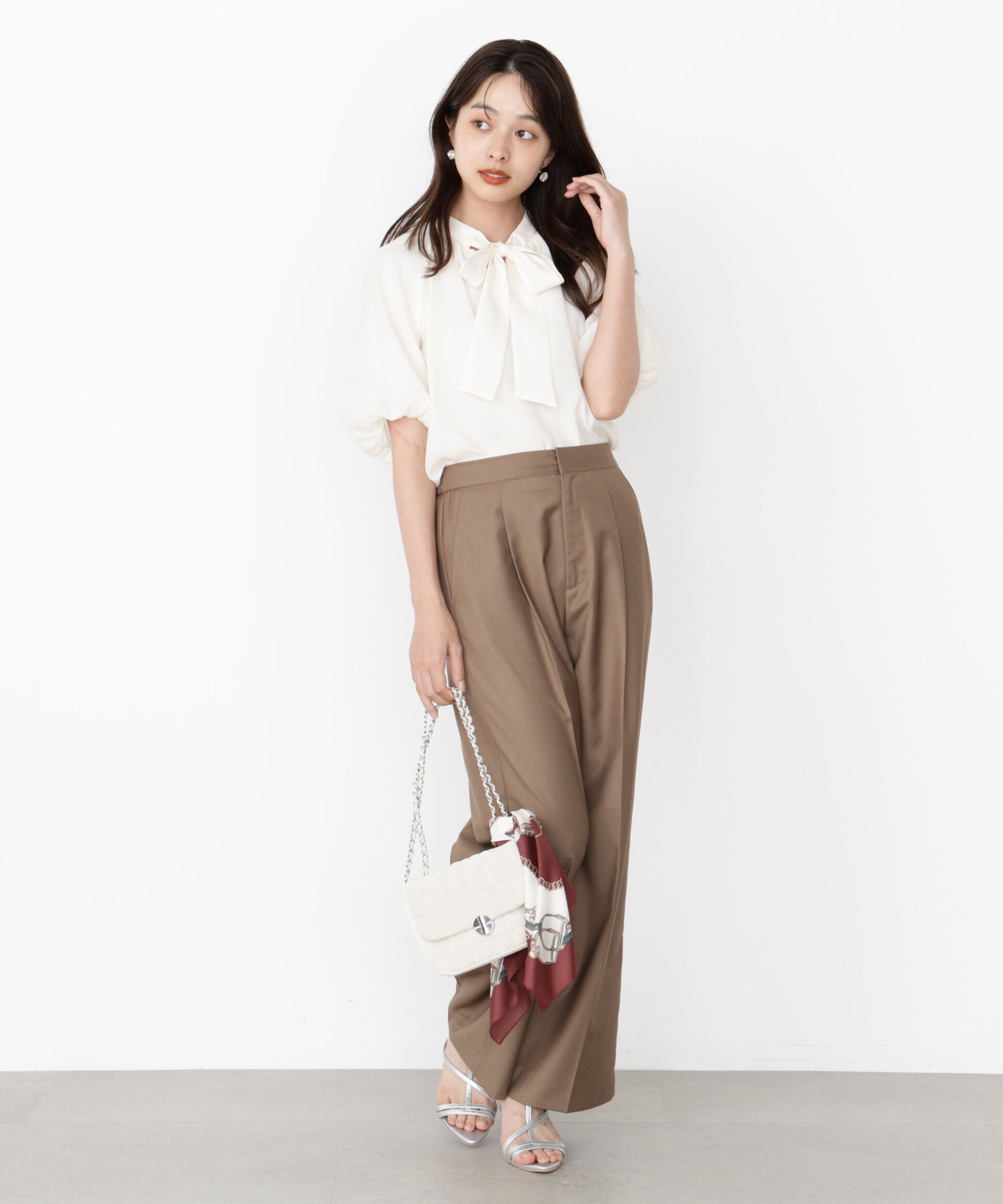 PROPORTION BODY DRESSING「バルーンスリーブリボンブラウス」|シャツ・ブラウス|