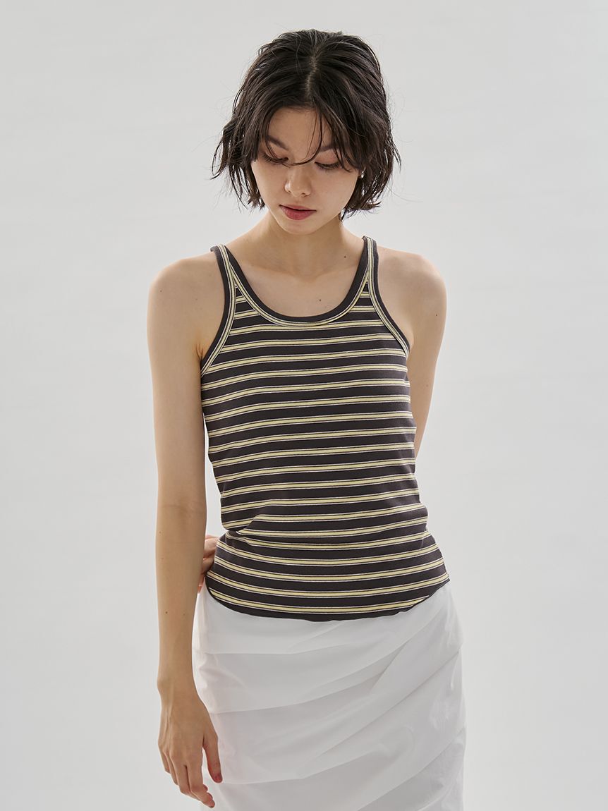 emmi atelier「カップインボーダータンクトップ」|タンクトップ|