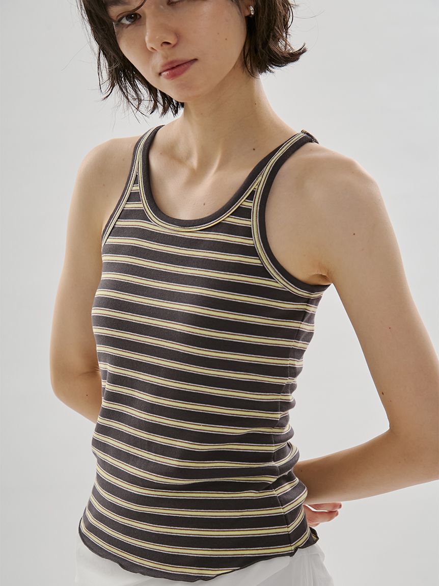 emmi atelier「カップインボーダータンクトップ」|タンクトップ|