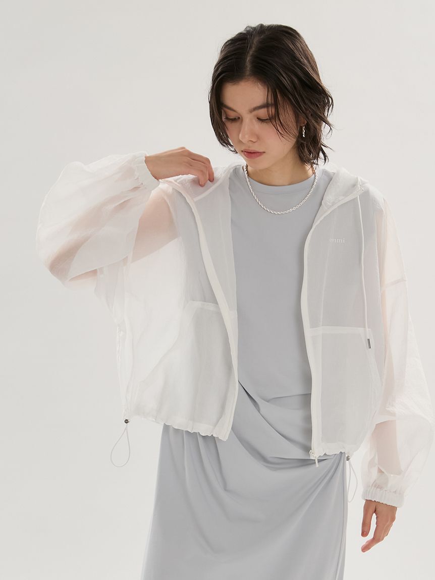 emmi atelier「シアーナイロンブルゾン【セットアップ対応】/ウォッシャブル」|ブルゾン・スタジャン|