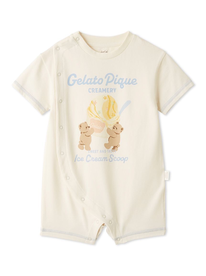 GELATO PIQUE KIDS & BABY「【BABY】【接触冷感】アイスクリームベアワンポイントロンパース」|ロンパース|