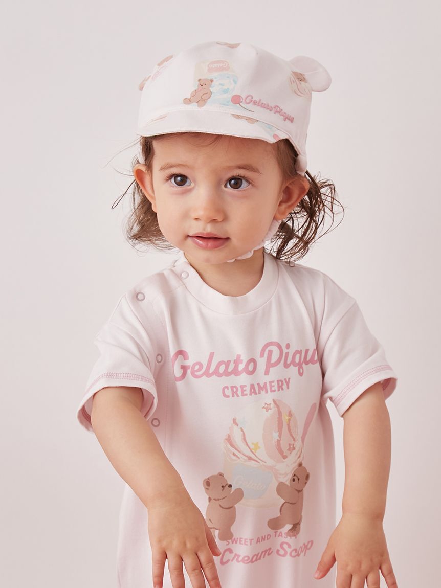 GELATO PIQUE KIDS & BABY「【BABY】【接触冷感】アイスクリームベアワンポイントロンパース」|ロンパース|