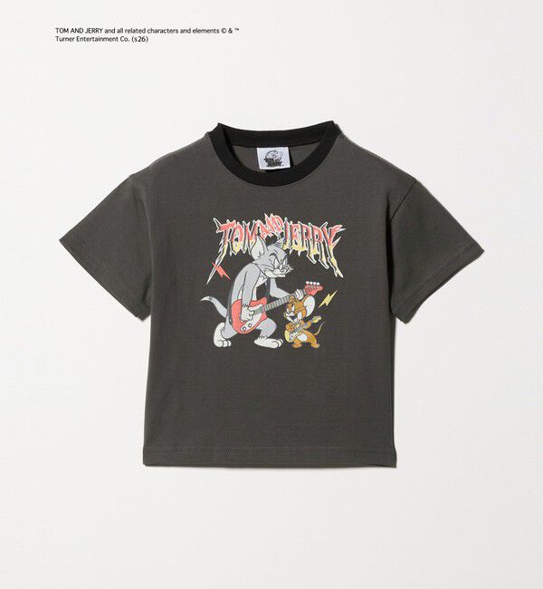 UNITED ARROWS green label relaxing「【別注】＜URBAMENT＞TOM and JERRY リンガーTシャツ / キッズ 100cmー130cm」|Tシャツ・カットソー|DK.GRAY