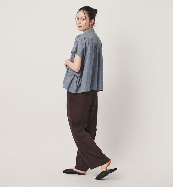 BEAUTY&YOUTH UNITED ARROWS「＜dahl&rsquo;ia＞フリル ショートスリーブ ブラウス 」|シャツ・ブラウス|