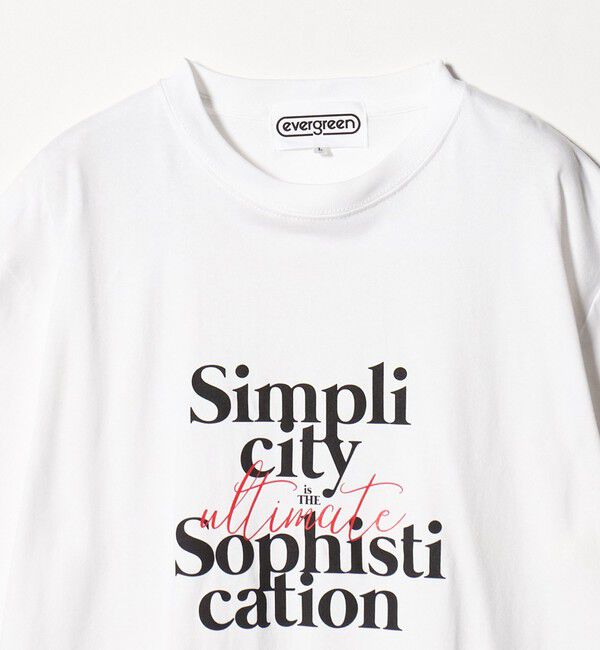 BEAUTY&YOUTH UNITED ARROWS「＜evergreen＞SIMPLICITY プリント Tシャツ」|Tシャツ・カットソー|
