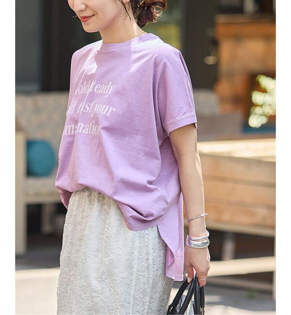 JOURNAL STANDARD「《予約》ピグメントロゴサークルヘム プルオーバー」|Tシャツ・カットソー|