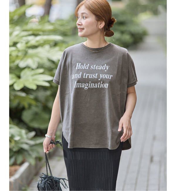 JOURNAL STANDARD「《予約》ピグメントロゴサークルヘム プルオーバー」|Tシャツ・カットソー|