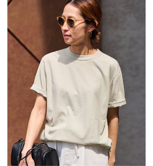 FRAMeWORK「≪追加≫ATON/エイトン FRESCA SINGLE JERSEY STANDARD Tシャツ」|Tシャツ・カットソー|ベージュ