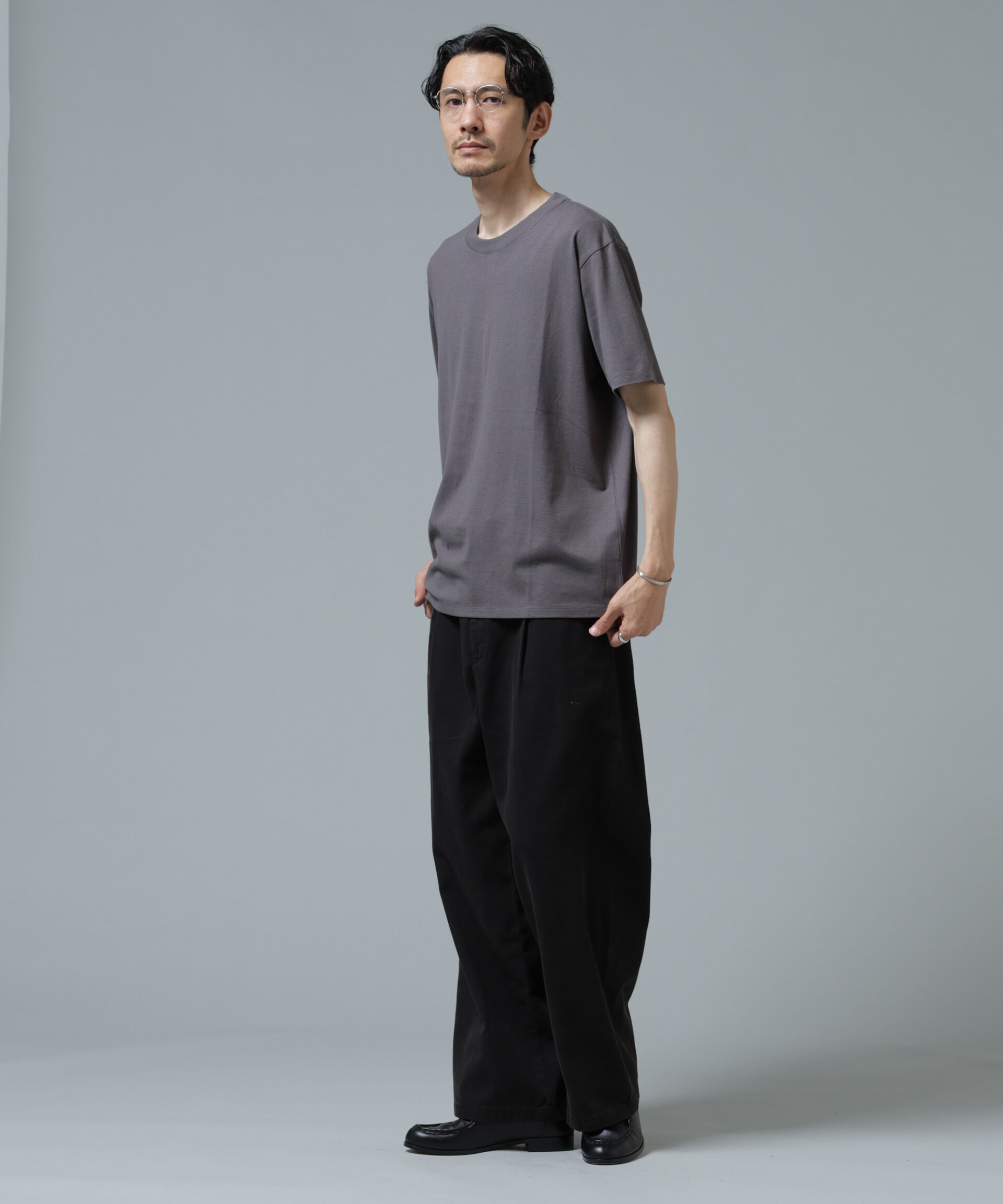 nano･universe「Anti Soaked(R) 汗染み防止 ライトウェイト 5.6oz ミドルシルエットTシャツ」|Tシャツ・カットソー|