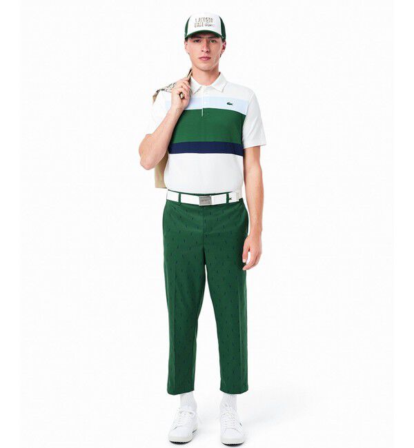 LACOSTE「吸水速乾 ウルトラドライ チェックゴルフパンツ」|チノ|