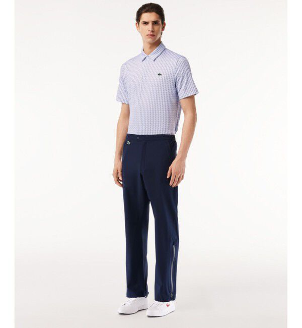 LACOSTE「耐水 撥水 止水ジップ ストレッチゴルフオーバーパンツ」|チノ|