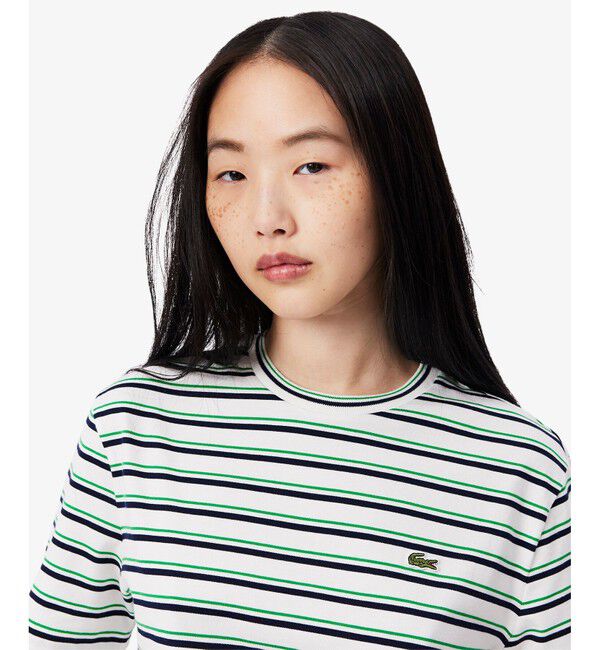 LACOSTE「エッセンシャルボーダー半袖Tシャツ」|Tシャツ・カットソー|