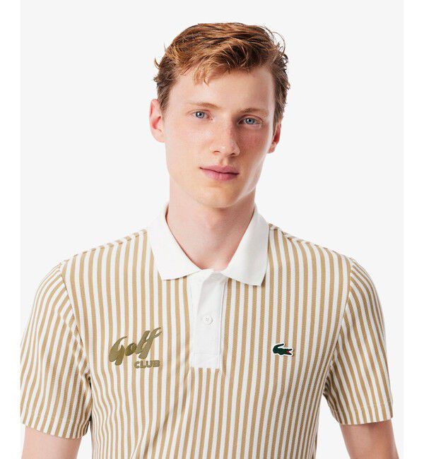 LACOSTE「ヒートコントロールストライプポロシャツ」|ポロシャツ|