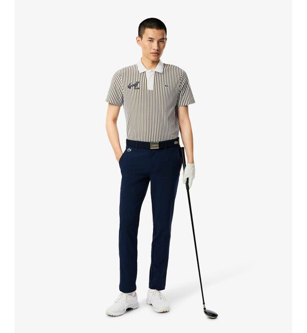 LACOSTE「ヒートコントロールストライプポロシャツ」|ポロシャツ|