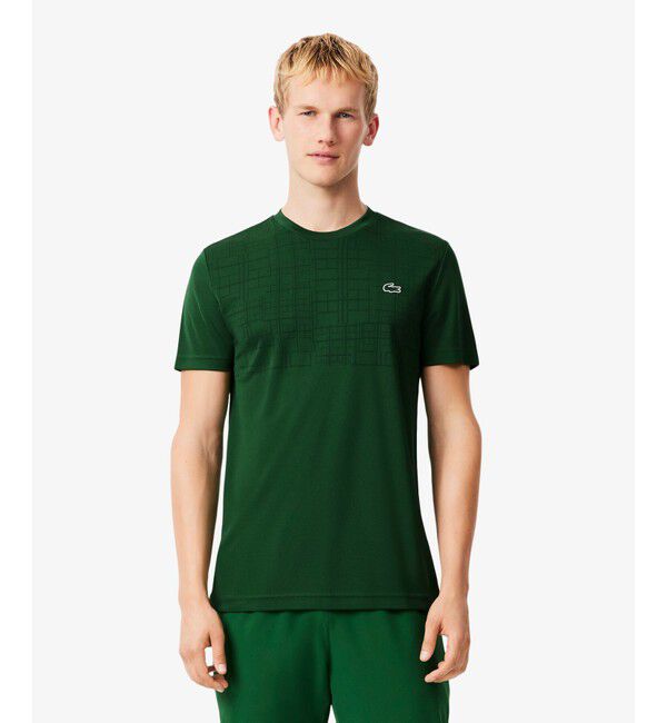 LACOSTE「『ノバク・ジョコビッチ』ラケットプリントウルトラドライTシャツ」|Tシャツ・カットソー|グリーン