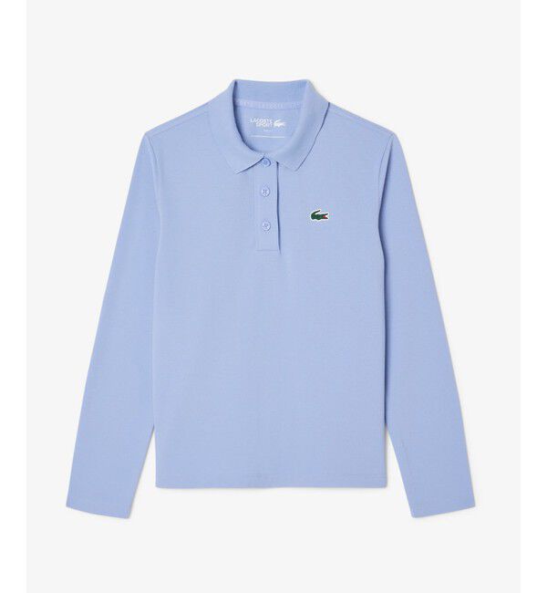 LACOSTE「ヒートレギュレーション＆UVカット鹿の子ゴルフポロシャツ」|ポロシャツ|ライトブルー