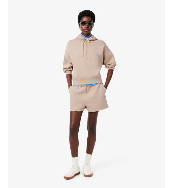 LACOSTE「オーバーサイズダブルフェイススェットフーディー」|パーカー|