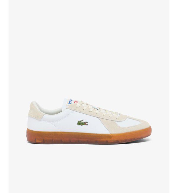 LACOSTE「メンズ BASESHOT PRO 126 1 SMA レザー スエード切り替え ローカットスニーカー」|スニーカー|