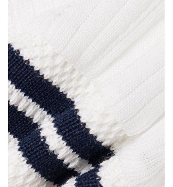 LACOSTE「フランスメイド レース調リブニットボーダー ボートネックTシャツ」|Tシャツ・カットソー|