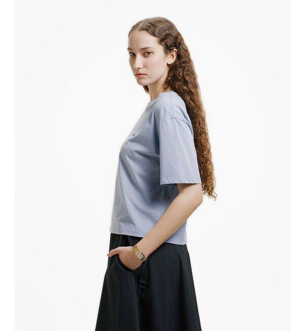 LACOSTE「クロップド丈 ピグメントダイTシャツ」|Tシャツ・カットソー|