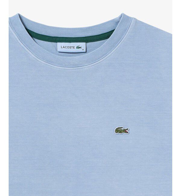 LACOSTE「クロップド丈 ピグメントダイTシャツ」|Tシャツ・カットソー|