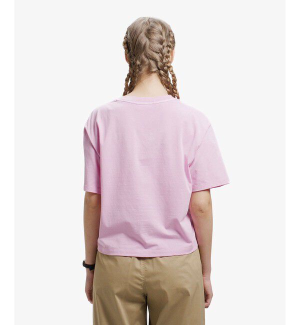 LACOSTE「クロップド丈 ピグメントダイTシャツ」|Tシャツ・カットソー|