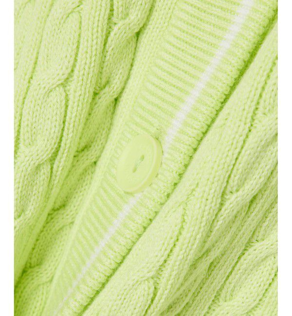 LACOSTE「ケーブルニット ハーフスリーブカーディガン」|カーディガン|