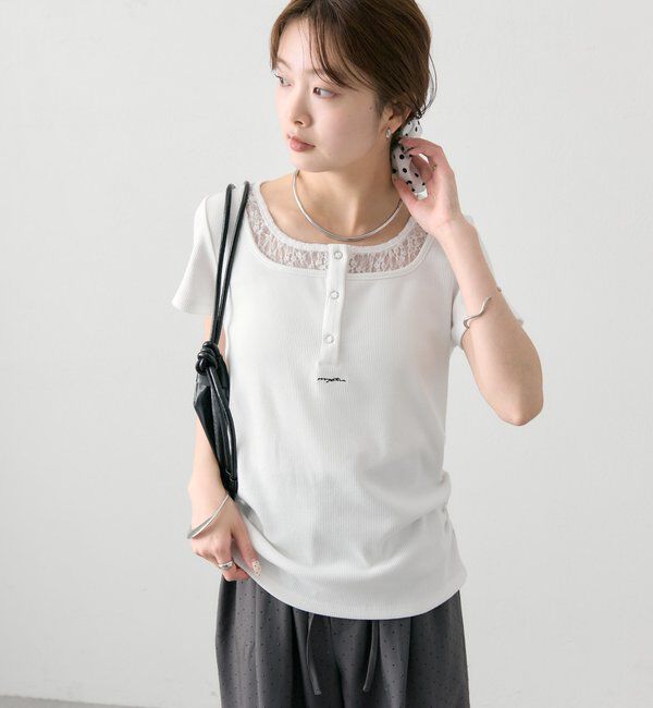  「スクエアネックヘンリーTシャツ」|Tシャツ・カットソー|