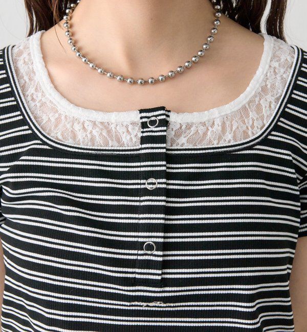  「スクエアネックヘンリーTシャツ」|Tシャツ・カットソー|
