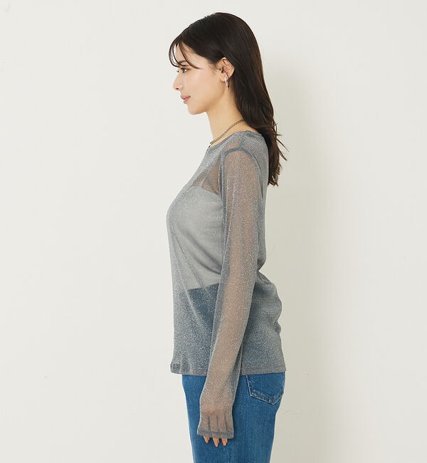 abahouse mavie「ラメチュールロンT」|Tシャツ・カットソー|