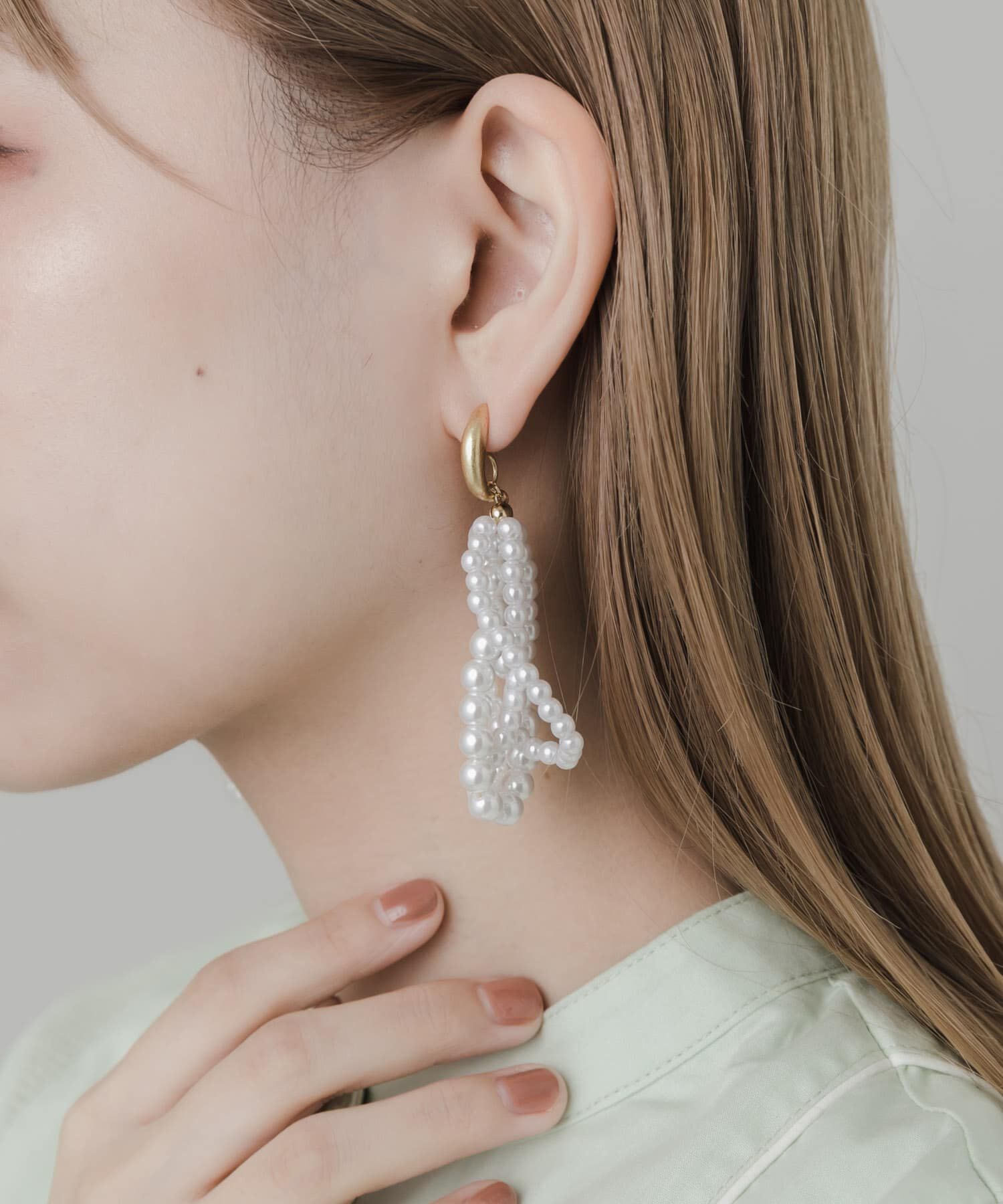 SMELLY「ツブツブパールフープピアス」|ピアス|