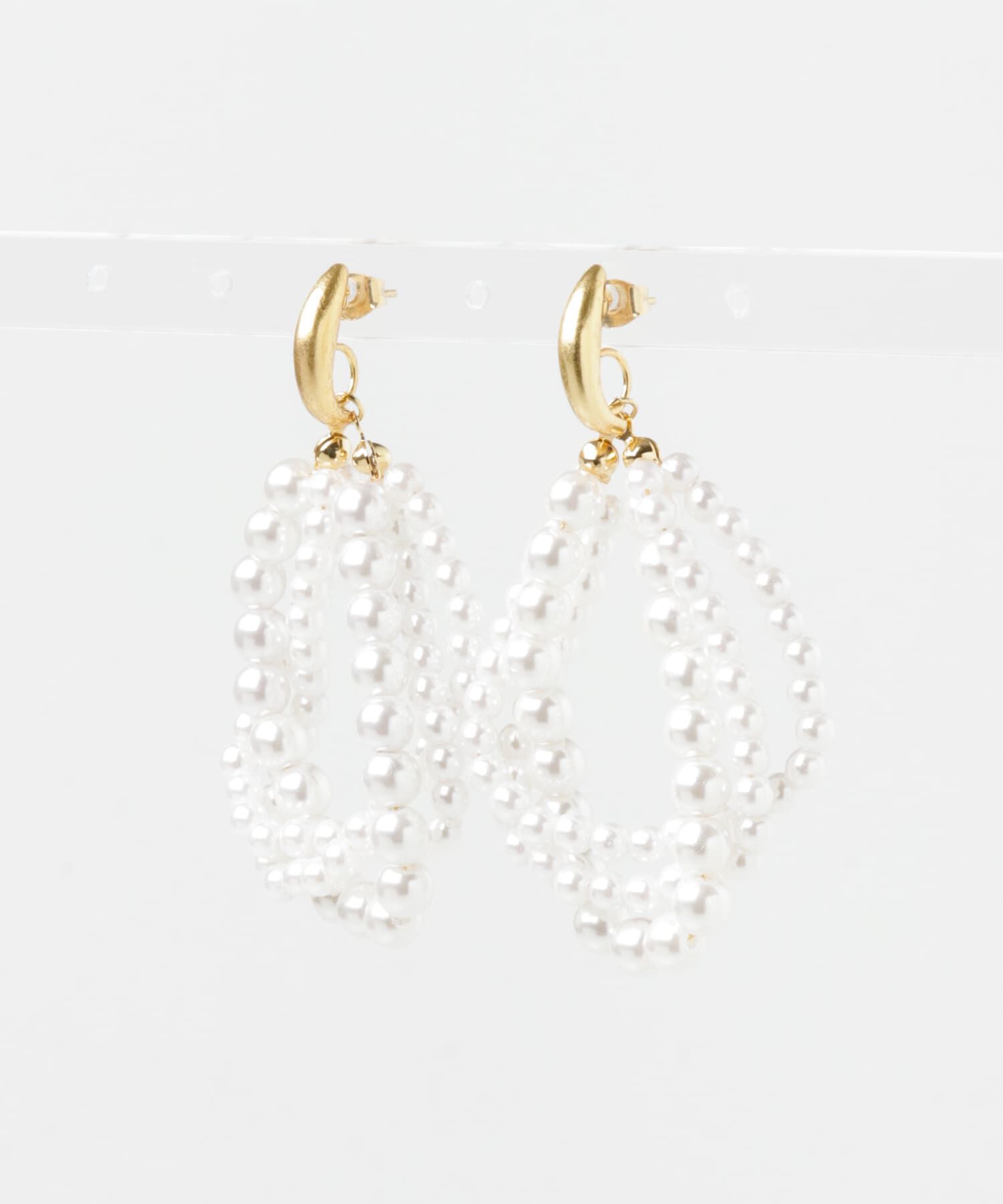 SMELLY「ツブツブパールフープピアス」|ピアス|